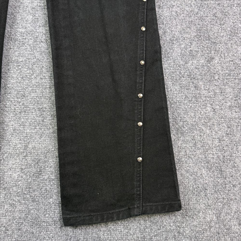 Rockies Womens Jeans 7/8 Black Studded Side Zip Western Vintage 90s Bareback - Picture 10 of 16